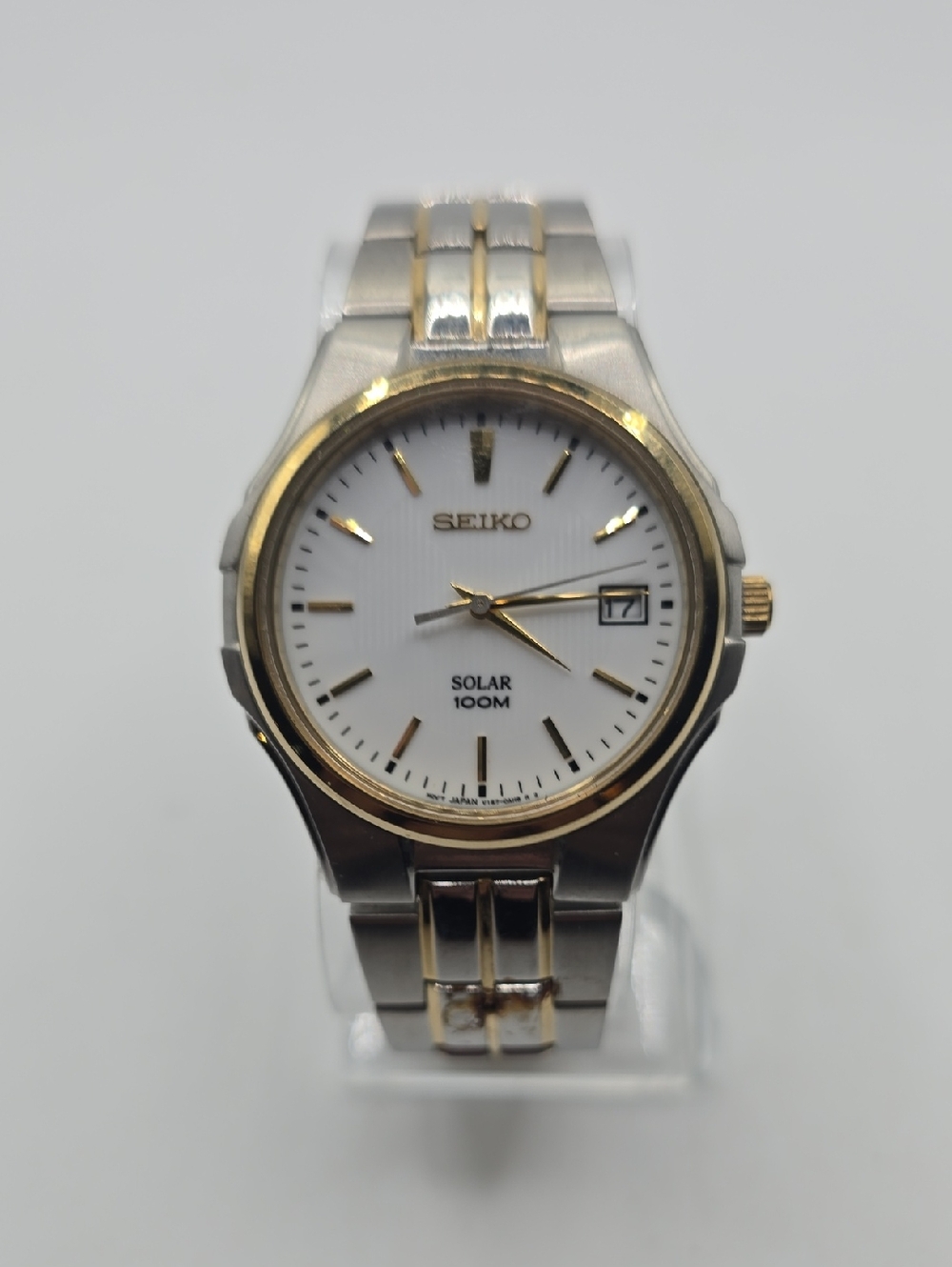 Seiko Two-Tone Gold & Silver Solar 100m Watch